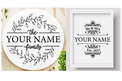 Family monogram bundle SVG, flowers sign SVG dadan_pm 