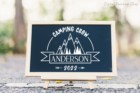 Family Monogram, camping split monogram svg, camping svg cut SVG Digital Rainbow Shop 