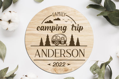 Family Monogram, camping split monogram svg, camping svg cut SVG Digital Rainbow Shop 