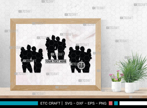 Family Monogram, Family Silhouette, Family SVG, Mother And Children Svg, Family Package Svg, Family Love Svg, SB00356 SVG ETC Craft 