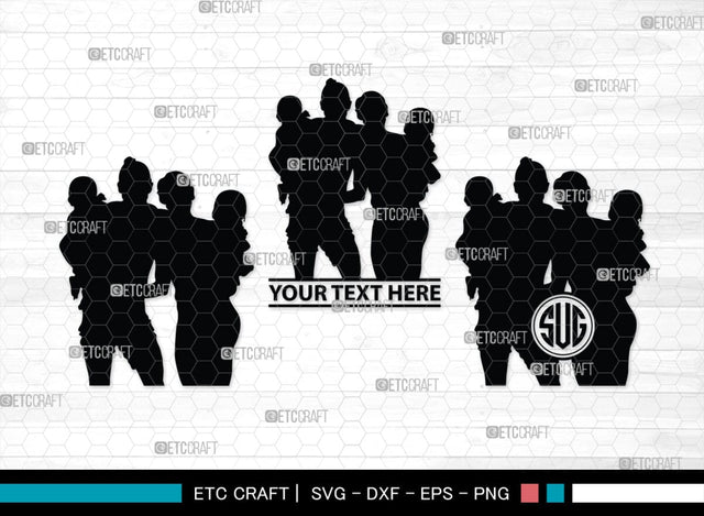 Family Monogram, Family Silhouette, Family SVG, Mother And Children Svg, Family Package Svg, Family Love Svg, SB00356 SVG ETC Craft 