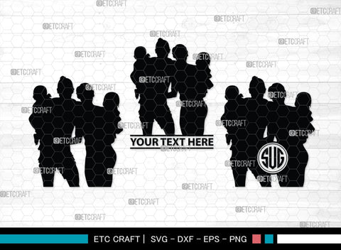 Family Monogram, Family Silhouette, Family SVG, Mother And Children Svg, Family Package Svg, Family Love Svg, SB00356 SVG ETC Craft 