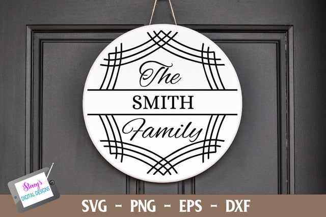 Family Monogram | Geometric Frame 1 SVG Stacy's Digital Designs 