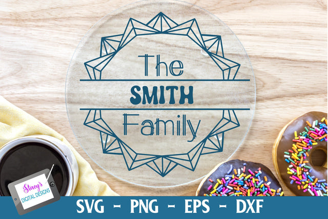 Family Monogram | Geometric Frame 2 SVG Stacy's Digital Designs 