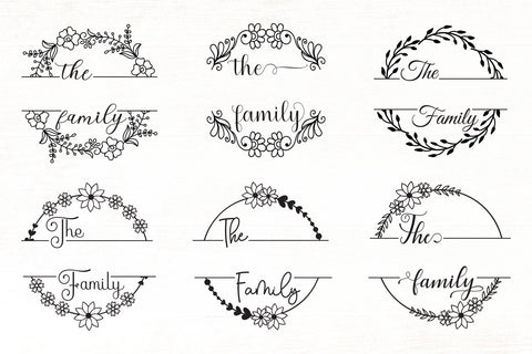 Family monogram SVG Bundle - Family Name Sign Monogram SVG SVG Dasagani-svg-crafts 