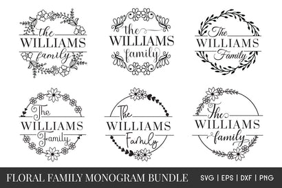 Family monogram SVG Bundle - Family Name Sign Monogram SVG SVG Dasagani-svg-crafts 