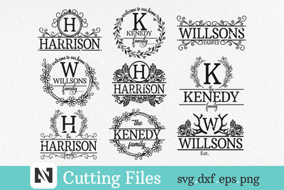 Family Monogram Svg Bundle, Porch Sign Svg, Wood Sign Svg SVG Pinoyart Kreatib 