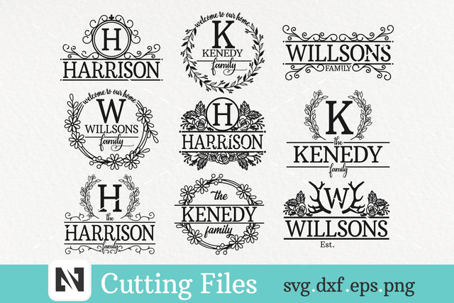 Family Monogram Svg Bundle, Porch Sign Svg, Wood Sign Svg SVG Pinoyart Kreatib 