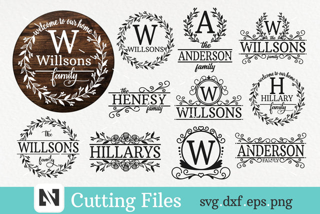 Family Monogram Svg Bundle, Porch Sign Svg, Wood Sign Svg SVG Pinoyart Kreatib 
