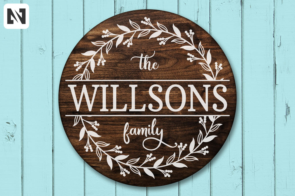 Family Monogram Svg Bundle, Porch Sign Svg, Wood Sign Svg - So Fontsy