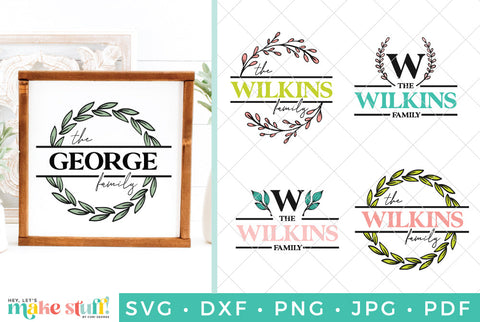 Family Monogram SVG Bundle SVG Hey Let's Make Stuff 