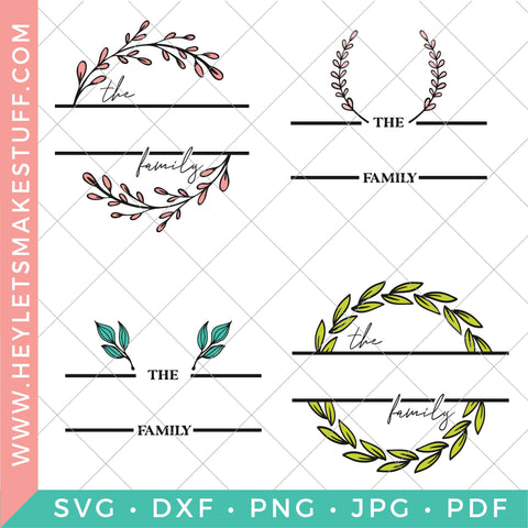 Family Monogram SVG Bundle SVG Hey Let's Make Stuff 