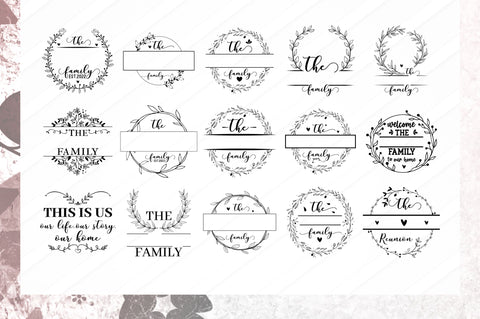 Family Monogram SVG Bundle - So Fontsy