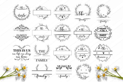 Family Monogram SVG Bundle SVG Regulrcrative 