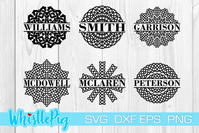 Family Monogram SVG Family Monogram SVG Bundle Family SVG Farmhouse Monogram Svg Bundle Farmhouse Svg Mandala Monogram Svg SVG Whistlepig Designs 