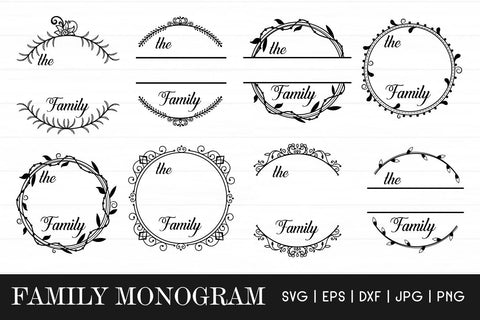 Family monogram SVG - Family Name Sign Monogram Frames SVG Dasagani-svg-crafts 