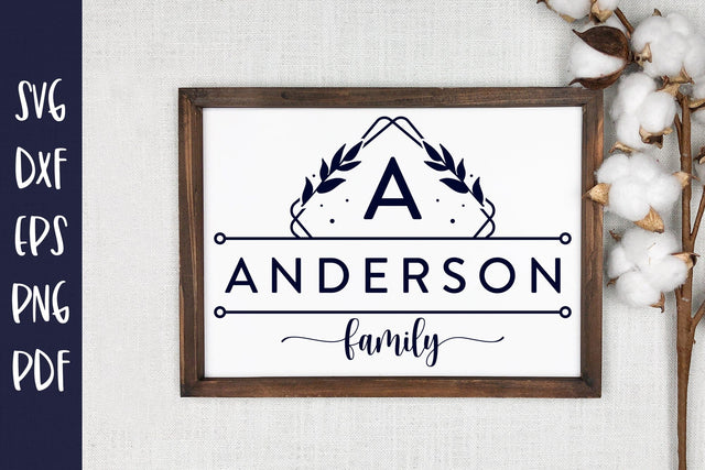 Family Monogram SVG, Family Name SVG SVG CraftLabSVG 