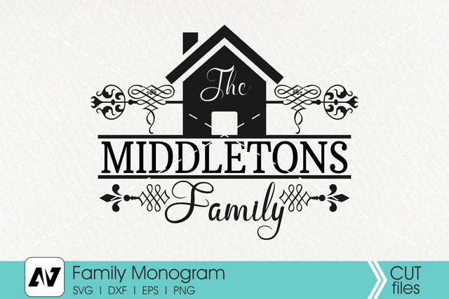 Family Monogram Svg, Family Svg, Family Clip Art, Family Sign Svg SVG Pinoyart Kreatib 