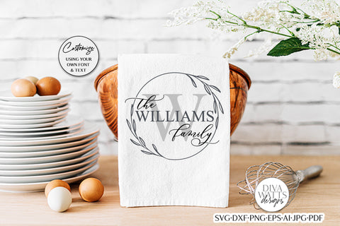 Family Monogram SVG | Farmhouse Round Design SVG Diva Watts Designs 