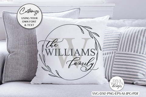 Family Monogram SVG | Farmhouse Round Design SVG Diva Watts Designs 