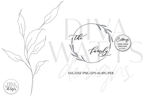 Family Monogram SVG | Farmhouse Round Design SVG Diva Watts Designs 