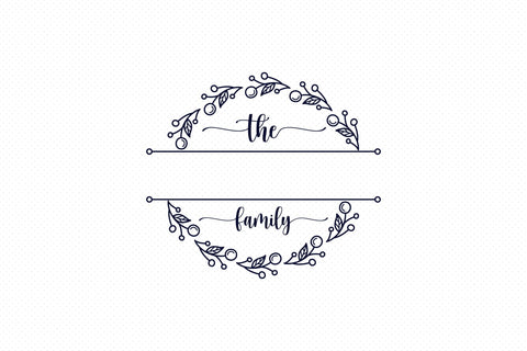 Family Monogram SVG, Floral Frame SVG SVG CraftLabSVG 