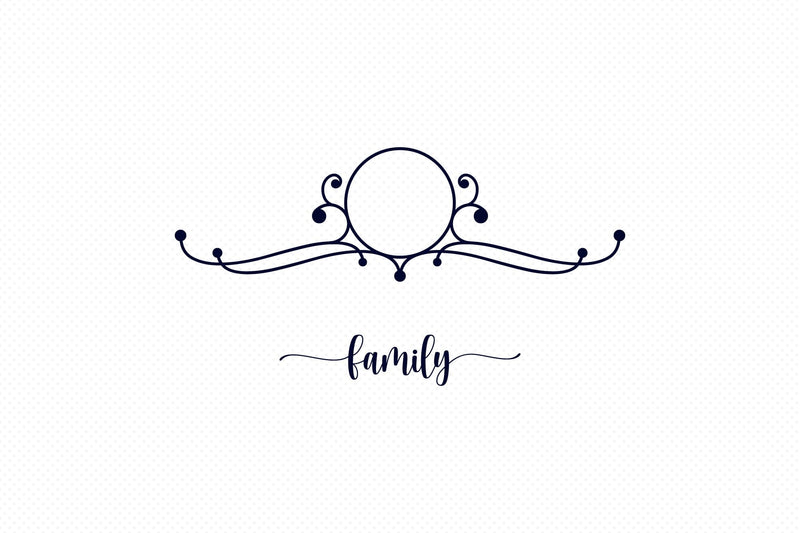Family Monogram SVG - Last Name Monogram SVG - So Fontsy