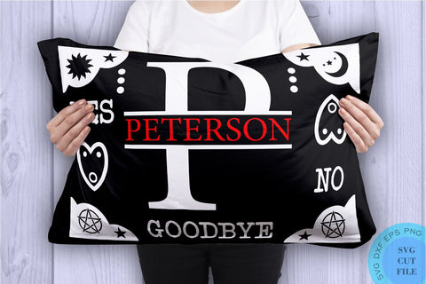 Family Monogram SVG Split Monogram Svg Celestial Monogram Svg Ouija Monogram Svg Spirit Board Svg Halloween Monogram Svg Monogram Alphabet SVG Whistlepig Designs 