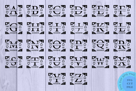 Family Monogram SVG Split Monogram Svg Celestial Monogram Svg Ouija Monogram Svg Spirit Board Svg Halloween Monogram Svg Monogram Alphabet SVG Whistlepig Designs 