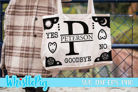 Family Monogram SVG Split Monogram Svg Celestial Monogram Svg Ouija Monogram Svg Spirit Board Svg Halloween Monogram Svg Monogram Alphabet SVG Whistlepig Designs 