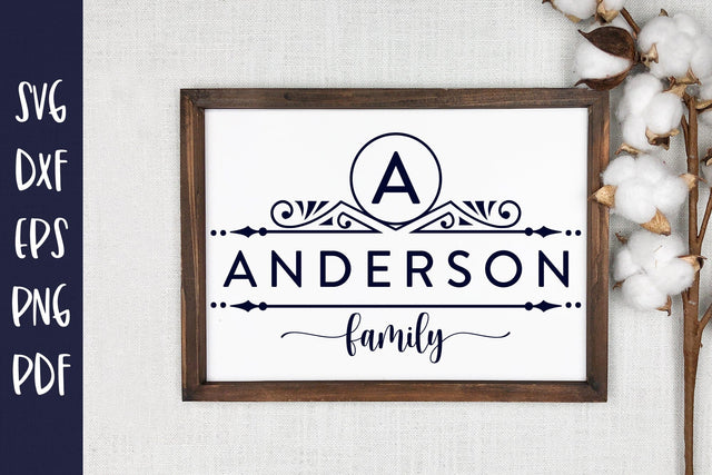 Family Monogram SVG, Split Monogram SVG SVG CraftLabSVG 