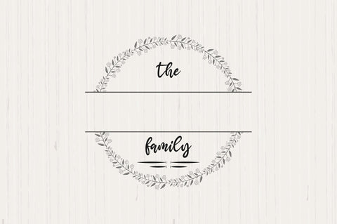 Family Monogram with Blank Space SVG futivesvg 