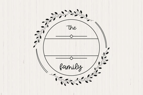 Family Monogram with Blank Space SVG futivesvg 