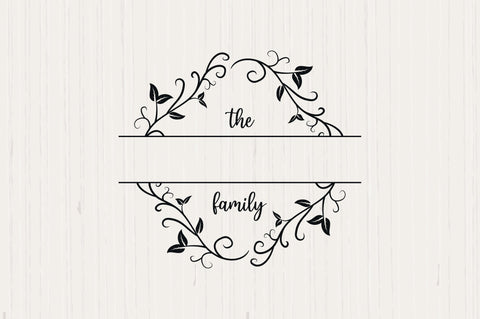 Family Monogram with Blank Space SVG futivesvg 
