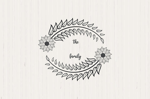 Family Monogram with Blank Space SVG futivesvg 