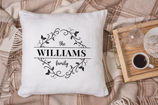 Family Monogram with Blank Space SVG futivesvg 