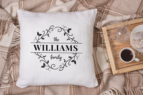 Family Monogram with Blank Space SVG futivesvg 