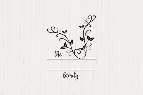 Family Monogram with Blank Space SVG futivesvg 