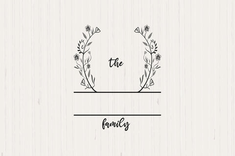 Family Monogram with Blank Space SVG futivesvg 