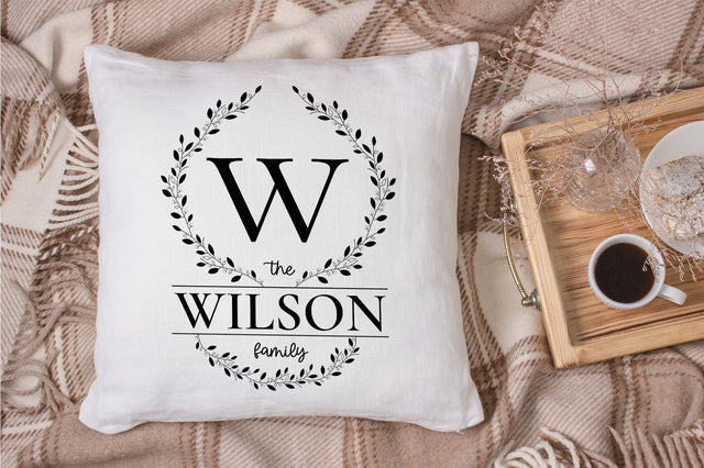 Family Monogram with Blank Space SVG futivesvg 