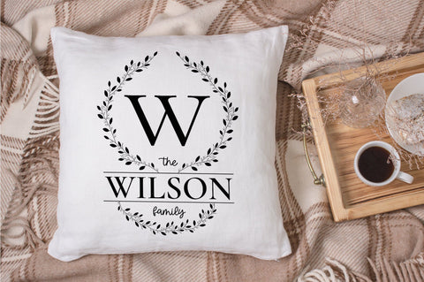 Family Monogram with Blank Space SVG futivesvg 