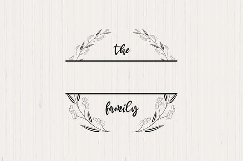 Family Monogram with Blank Space SVG futivesvg 