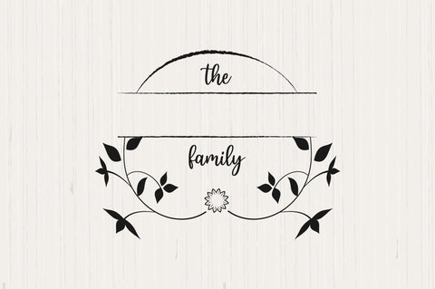 Family Monogram with Blank Space SVG futivesvg 