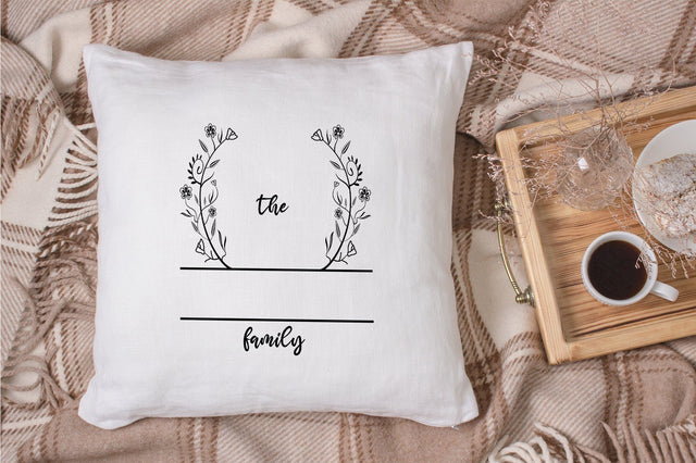 Family Monogram with Blank Space SVG futivesvg 