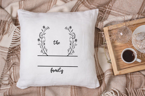 Family Monogram with Blank Space SVG futivesvg 