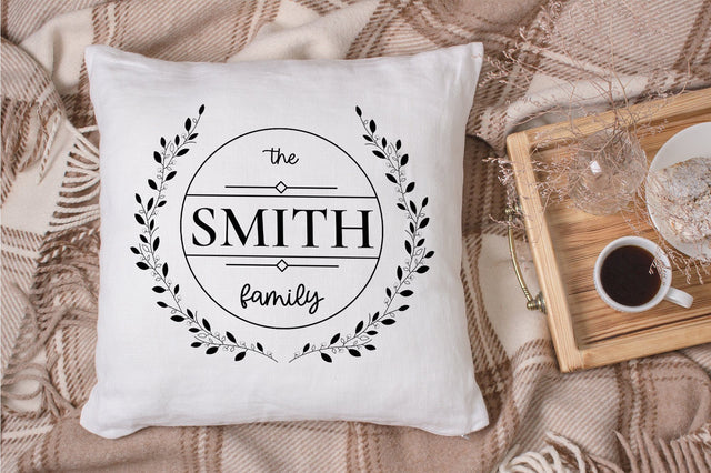 Family Monogram with Blank Space SVG futivesvg 