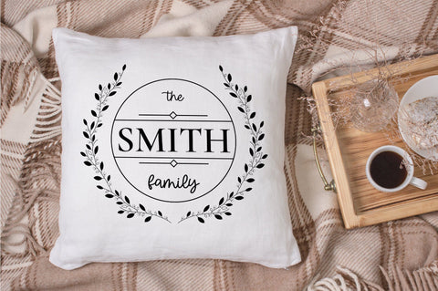 Family Monogram with Blank Space SVG futivesvg 