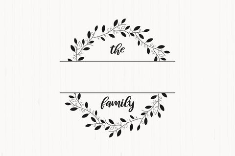 Family Monogram with Blank Space SVG futivesvg 