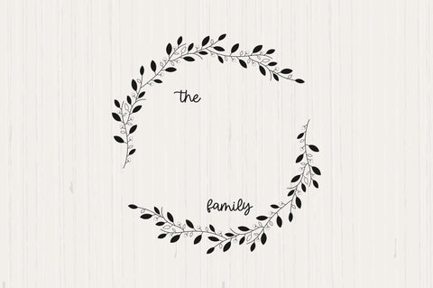 Family Monogram with Blank Space SVG futivesvg 