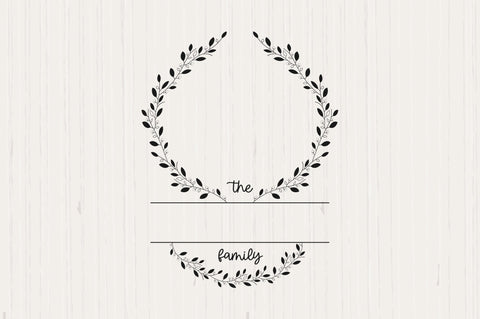 Family Monogram with Blank Space SVG futivesvg 